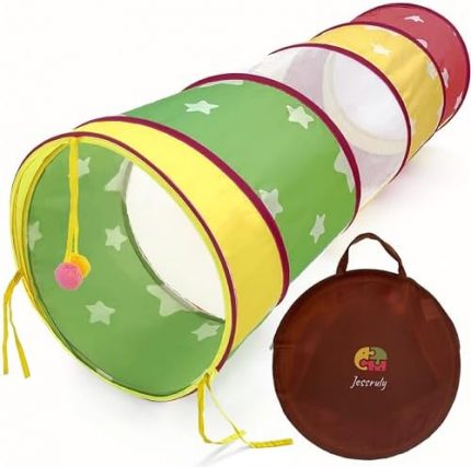 Pop-Up Collapsible Tunnel Toy for Toddlers, Crawl-Through Tent with Mesh Window, Indoor Outdoor Play Hide-and-Seek Fun